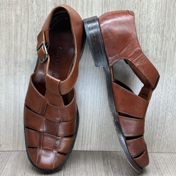 Cole Haan Shoes Mens Size 8.5 D Resort Fisherman Woven Comfort Leather Brown main image 10